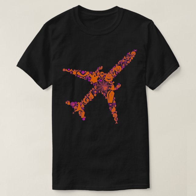Camiseta Avión de Halloween (Diseño del anverso)
