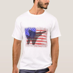 Camiseta Avión de la bandera americana Ropa patriótica de l