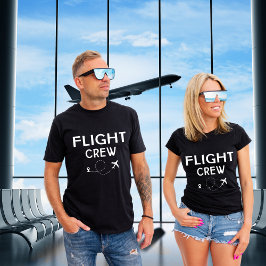 Camiseta Avión de la tripulación de vuelo de viaje con vaca