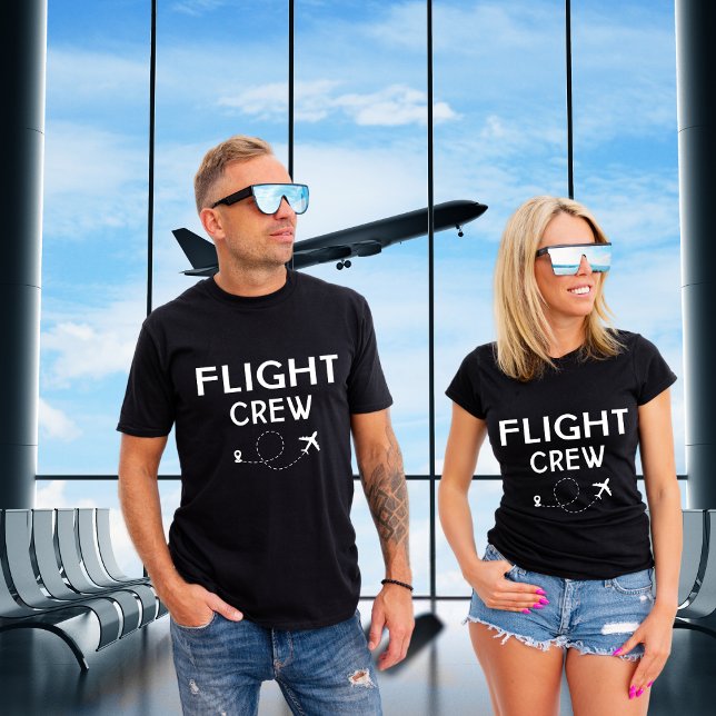 Camiseta Avión de la tripulación de vuelo de viaje con vaca (Subido por el creador)