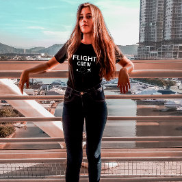 Camiseta Avión de la tripulación de vuelo de viaje con vaca