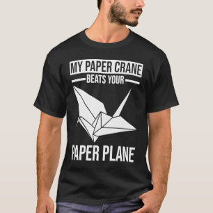 Camiseta Avión de papel Grulla de papel Origami