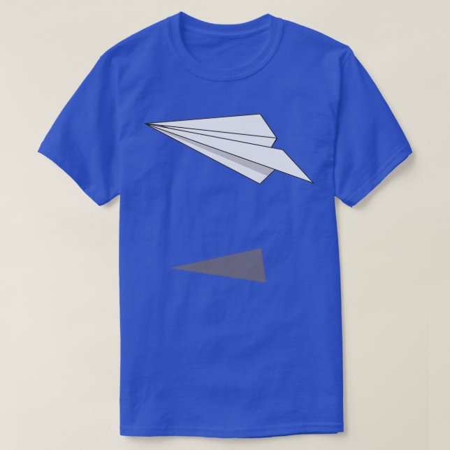 Camiseta avión de papel origami (Diseño del anverso)