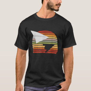 Camiseta Avión de papel retro vintage