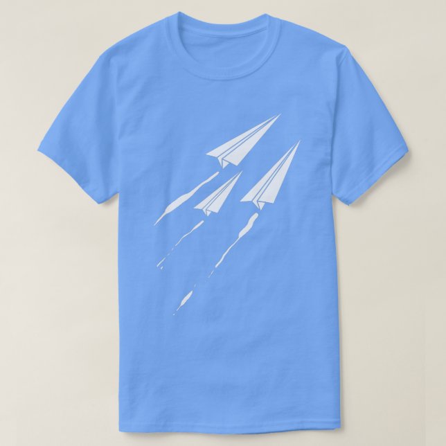 Camiseta Avión De Papel Volador Para Niños Origami (Diseño del anverso)
