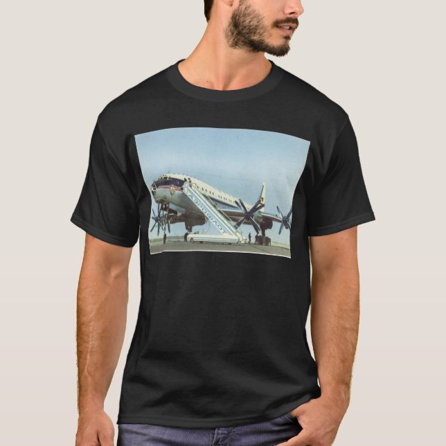 Camiseta AVIÓN DE PASAJEROS de Aeroflot Tu 114 (Anverso)