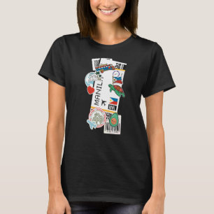 Camiseta Avión de pases de embarque para pases aéreos de Ma