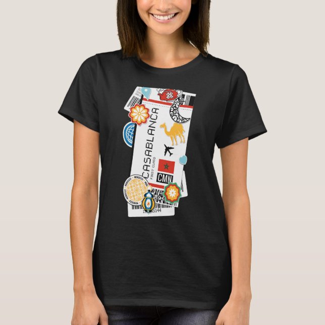 Camiseta Avión de pases de pasaje aéreo de pasaje aéreo de  (Anverso)