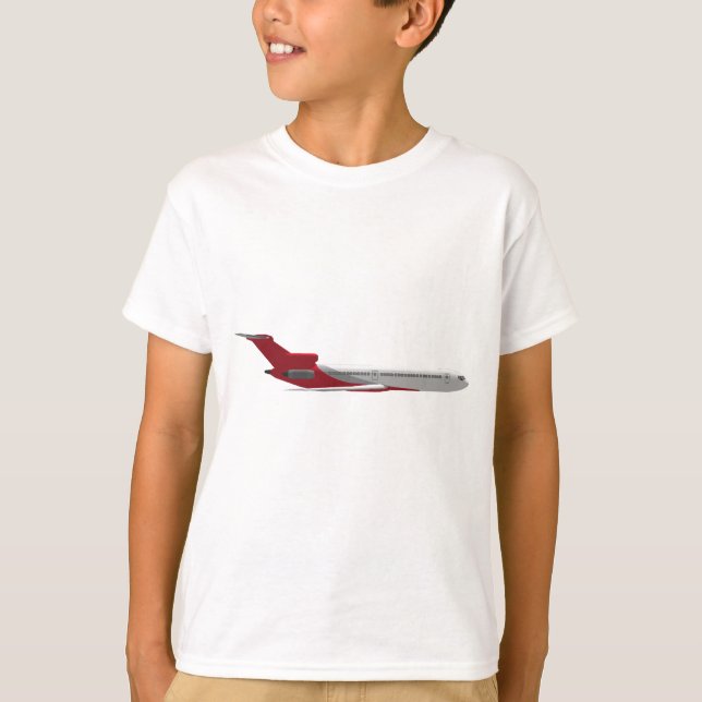 Camiseta Avión de reacción comercial: Modelo 3D: (Anverso)