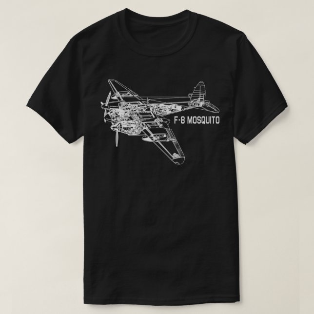 Camiseta Avión de reconocimiento F8 de Mosquito WII (Diseño del anverso)