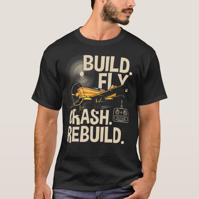 Camiseta Avión de reconstrucción de colisión de vuelo Rc (Anverso)