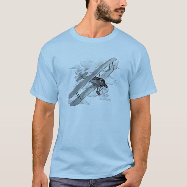Camiseta Avión del vintage (Anverso)