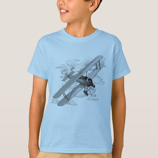 Camiseta Avión del vintage (Anverso)