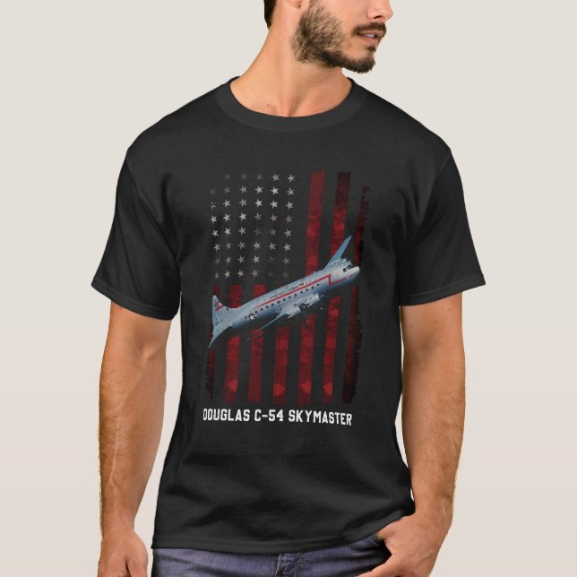 Camiseta Avión Douglas C-54 Skymaster c54, aeronave c54 (Anverso)