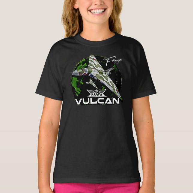 Camiseta Avión estratégico de bombardeo de Avro Vulcan RAF (Anverso)