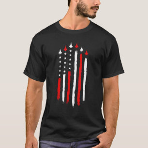 Camiseta Avión Jet De Bandera Estadounidense 4 De Julio