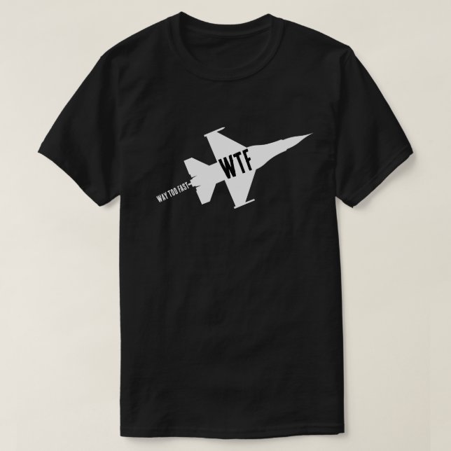 Camiseta Avión Jet Figher, simple, de aviación, ingenioso,  (Diseño del anverso)