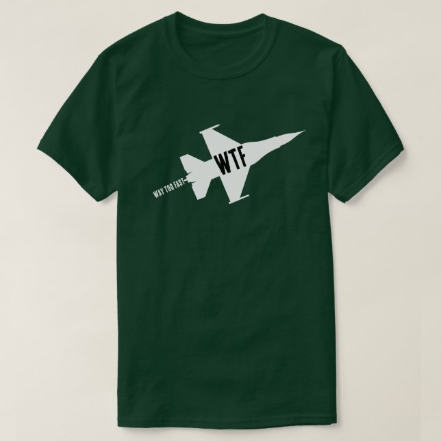 Camiseta Avión Jet Figher, simple, de aviación, ingenioso,  (Diseño del anverso)