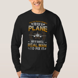 Camiseta Avión Mechanic Real Man Fix Plane