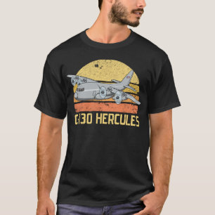 Camiseta Avión militar C-130 C130 con vuelo en hercules