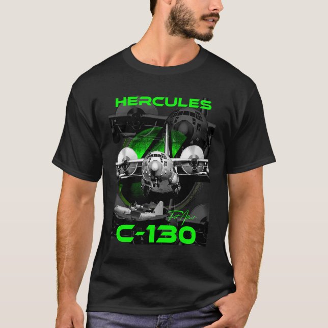Camiseta Avión militar C-130 de Hércules (Anverso)