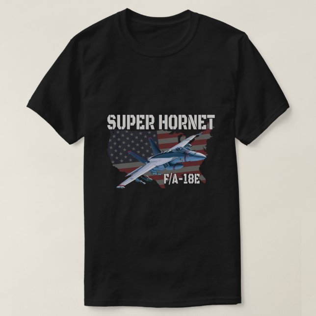 Camiseta Avión militar F18 FA18E Super Hornet Jet (Diseño del anverso)