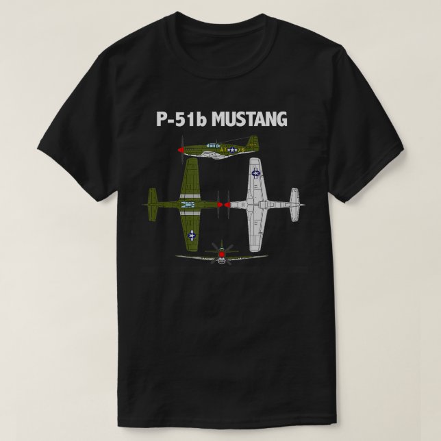 Camiseta Avión P51 Mustang (Diseño del anverso)