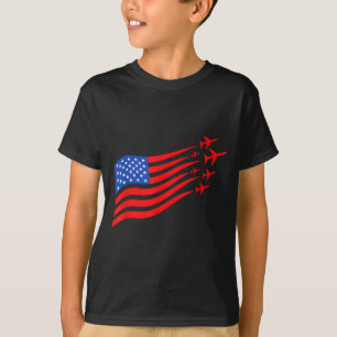 Camiseta Avión Patriótico Bandera Americana Arte De Usa