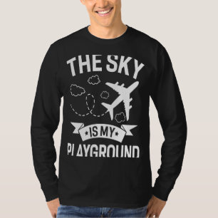 Camiseta Avión piloto de avión Aviación El cielo es mi jueg