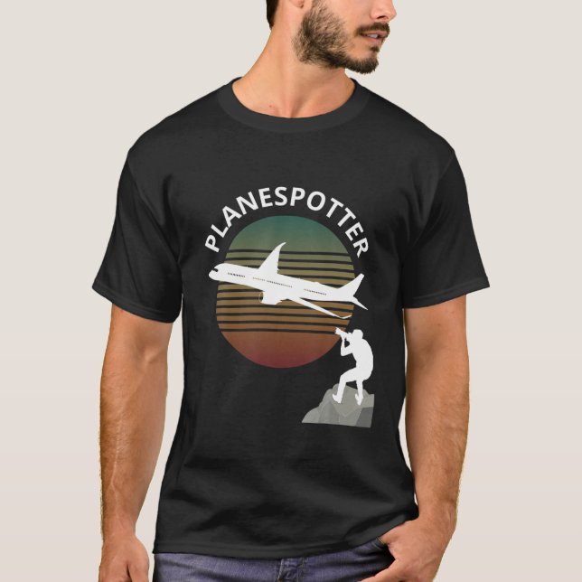 Camiseta Avión piloto de avistamiento de aeromozas (Anverso)