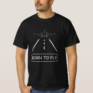 Camiseta Avión Piloto Nacido Para Volar   Aircfart Lover