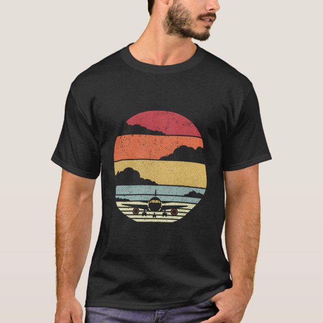 Camiseta Avión piloto retro (Anverso)