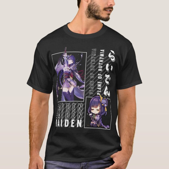 Camiseta Avión Raiden Shogun de Euthymia Genshin (Anverso)