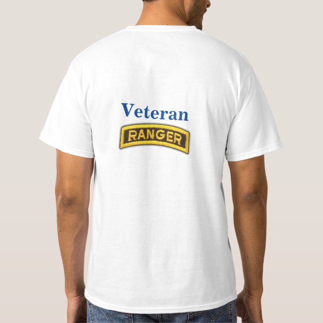 Camiseta Avión Rangers Veterans Vets LRRP T-Shirt (Reverso)