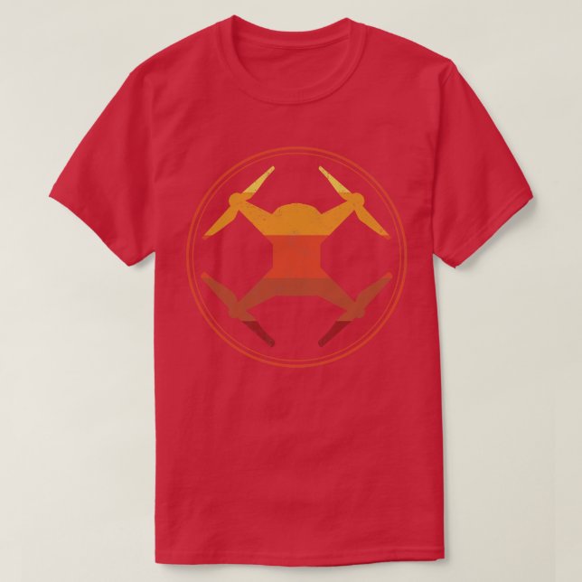 Camiseta Avión RC Quadcopter Vintage (Diseño del anverso)
