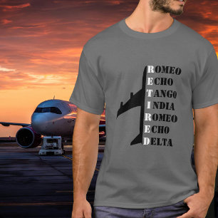 Camiseta Avión Retirado Alfabeto Fonético Nato Aviación