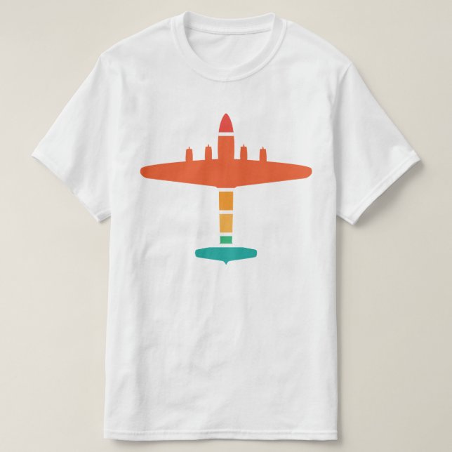 Camiseta avión retro (Diseño del anverso)