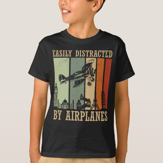 Camiseta Avión retro (Anverso)
