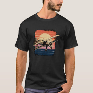 Camiseta Avión Retro Aviación para Asistente de Vuelo Pilot