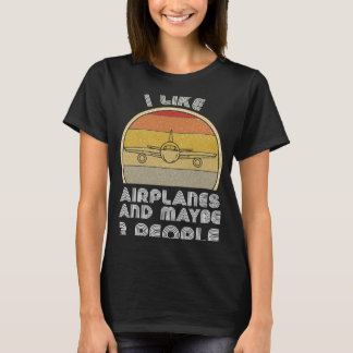 Camiseta Avión Retro Para Ventiladores De Aviación