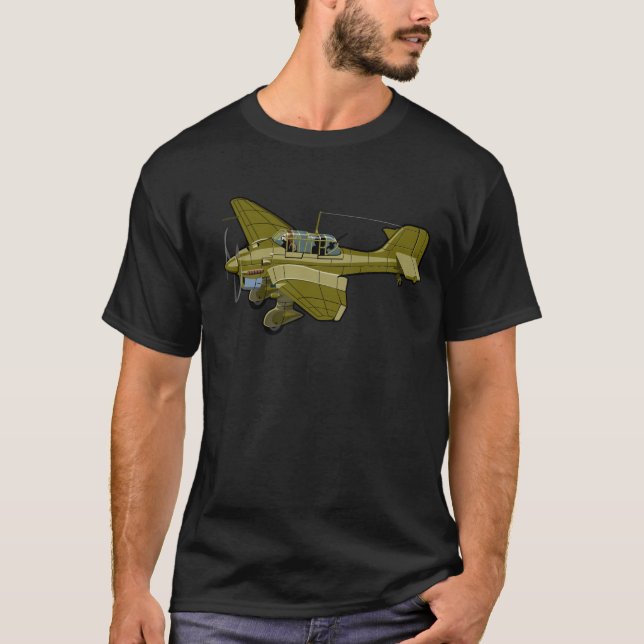 Camiseta avión retro personalizado (Anverso)
