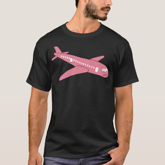 Camiseta Avión rosa (Anverso)