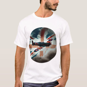 Camiseta Avión Spitfire Avighter Fighter Plane Inglaterra R
