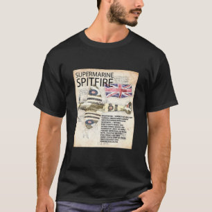 Camiseta Avión Spitfire Avión RAF WW2 Avión Da Vinci