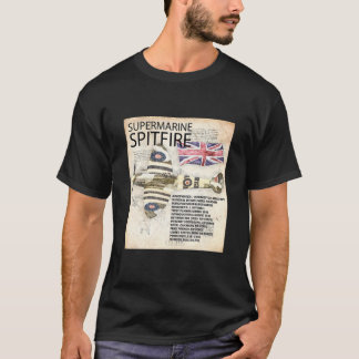 Camiseta Avión Spitfire Avión RAF WW2 Avión Da Vinci