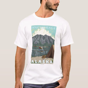 Camiseta Avión y pesca - Anchorage, Alaska de Bush