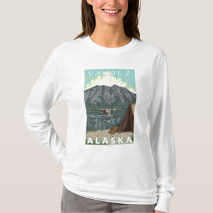 Camiseta Avión y pesca - Valdez, Alaska de Bush