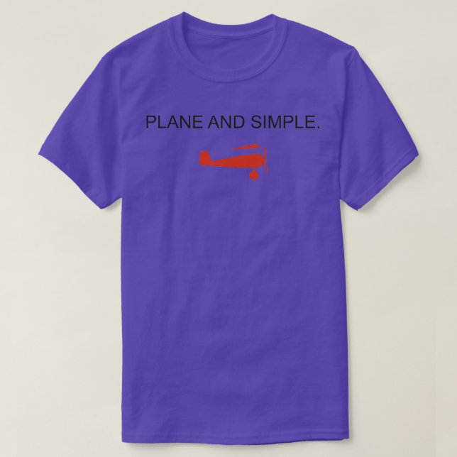 Camiseta Avión y simple (Diseño del anverso)