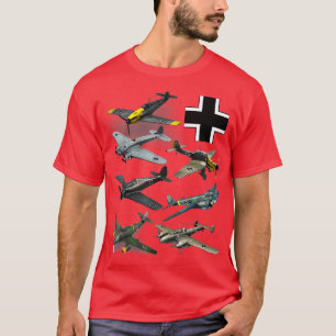 Camiseta Aviones de combate alemanes WW2 JU87 Stuka Bf 109 