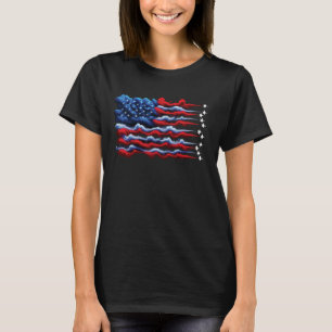 Camiseta Aviones de combate de la bandera estadounidense ro
